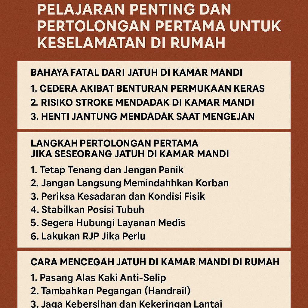 Bahaya jatuh di Kamar Mandi